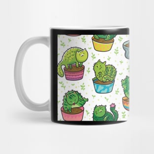 Funny pattern cats cactus lover Mug